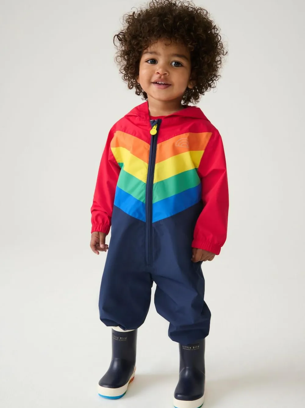 Clearance Little Bird by Jools Oliver Multi Rainbow Waterproof Puddlesuit