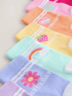 Online Little Bird by Jools Oliver Multi Pastel Rainbow Days Of The Week Socks 7 Pack