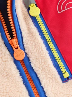 Discount Little Bird by Jools Oliver Cream Colourblock Borg Fleece