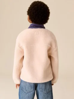Discount Little Bird by Jools Oliver Cream Colourblock Borg Fleece