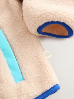 Discount Little Bird by Jools Oliver Cream Colourblock Borg Fleece