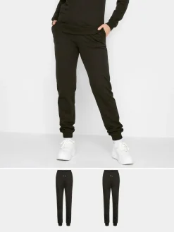 Long Tall Sally Black 2 Pack Basic Joggers^Women Loungewear|Leggings & Sweatpants