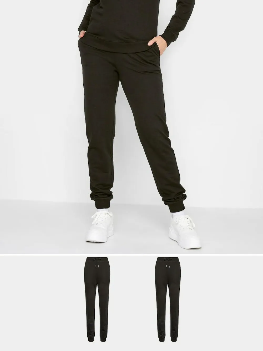 Long Tall Sally Black 2 Pack Basic Joggers^Women Loungewear|Leggings & Sweatpants