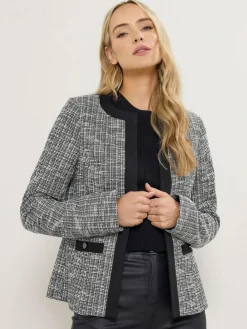 Long Tall Sally Black Boucle Jacket^Women Blazers