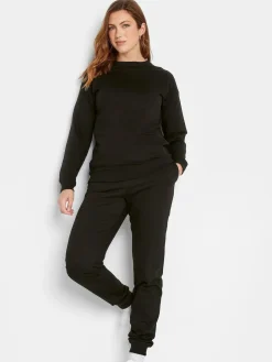 New Long Tall Sally Black Cuffed Drawstring Joggers