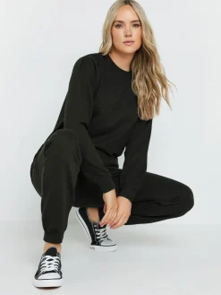 New Long Tall Sally Black Cuffed Drawstring Joggers