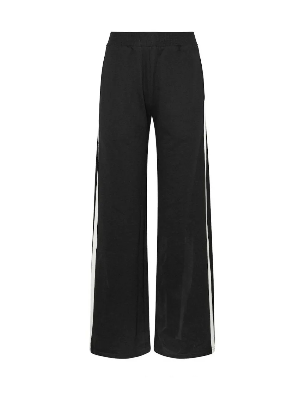 Sale Long Tall Sally Black Ribbed Wide Leg Joggers