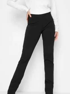 Long Tall Sally Black Stretch Straight Leg Trousers^Women Pants