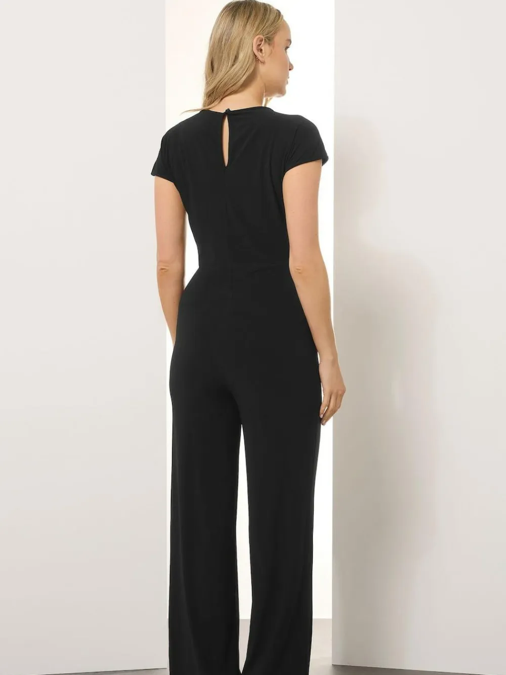 Long Tall Sally Black Twist Front ITY Jumpsuit^Women Jumpsuits & Playsuits