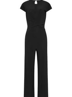 Long Tall Sally Black Twist Front ITY Jumpsuit^Women Jumpsuits & Playsuits