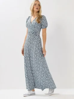 Long Tall Sally Blue Ditsy Wrap Maxi Dress^Women Maxi Dresses