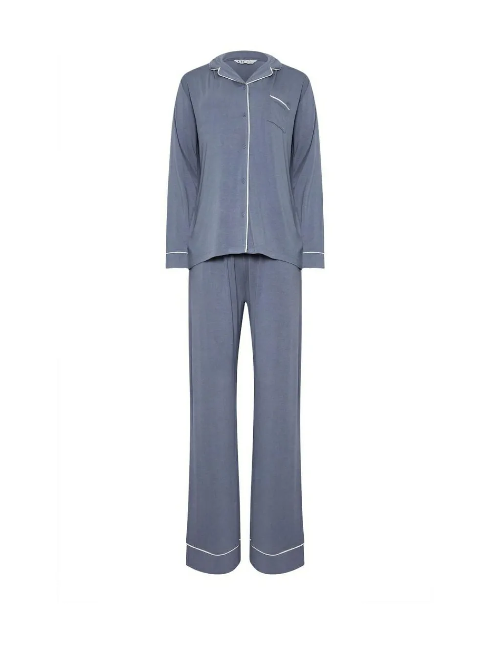 Discount Long Tall Sally Long Sleeve Pyjamas Set Blue
