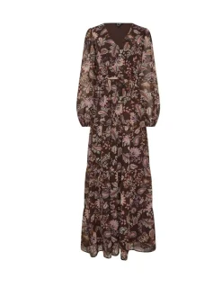 Best Long Tall Sally Brown Paisley Georgette Maxi Dress
