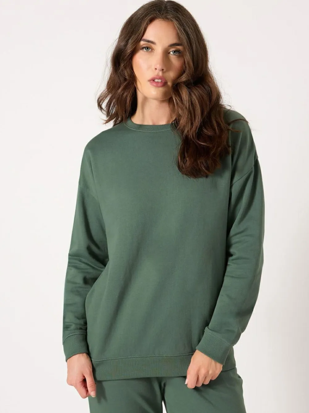 Discount Long Tall Sally Crew Neck Sweatshirt Green