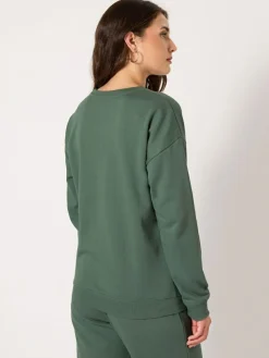 Discount Long Tall Sally Crew Neck Sweatshirt Green
