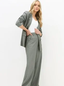 Long Tall Sally Grey Pinstripe Blazer^Women Suits & Tailoring|Blazers