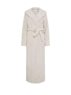 New Long Tall Sally Natural Cable Maxi Hooded Robe