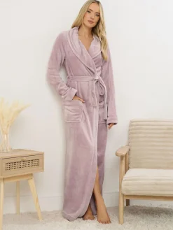 New Long Tall Sally Pink Ribbon Shawl Maxi Robe