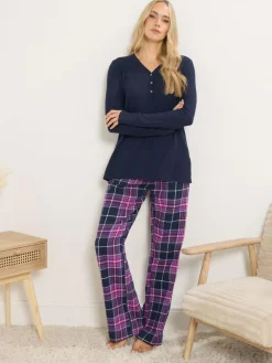Best Long Tall Sally Check Pyjamas Purple