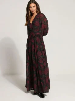 Hot Long Tall Sally Red Floral Print Maxi Dress