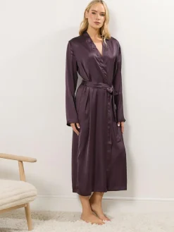 Long Tall Sally Satin Maxi Robe^Women Bathrobes