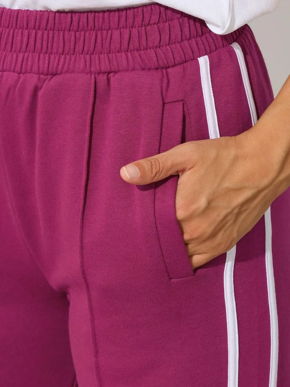 Online Long Tall Sally Red Two Stripe Joggers