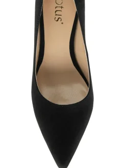 Lotus Black Heeled Shoes^Women Heels