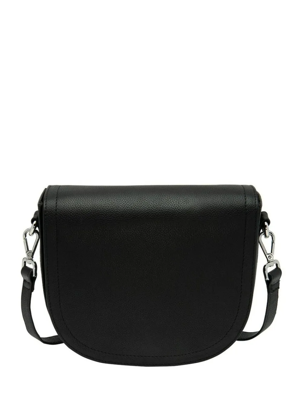 Outlet Lotus Black Leather Saddle Bag