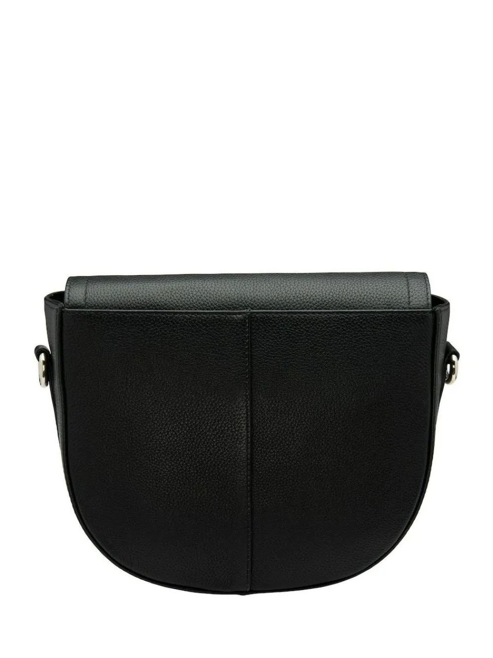 Outlet Lotus Black Leather Saddle Bag
