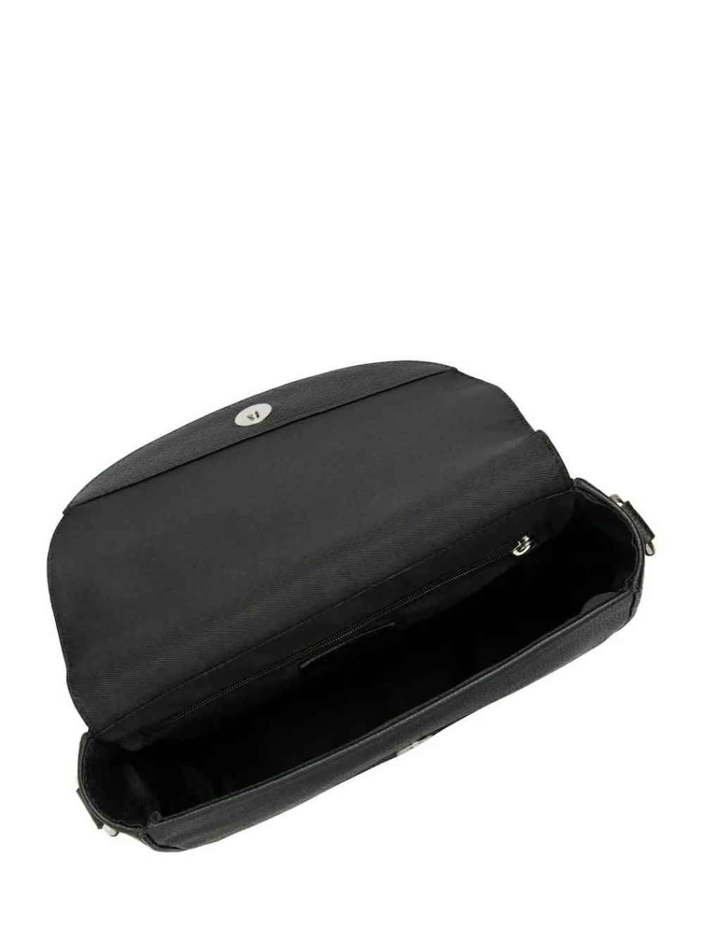 Outlet Lotus Black Leather Saddle Bag
