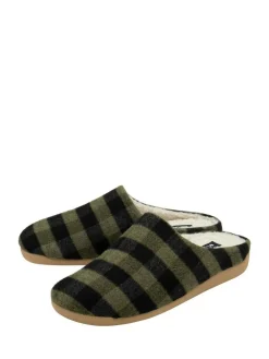 Lotus Green Textile Mule Slippers^ Slippers|Slippers