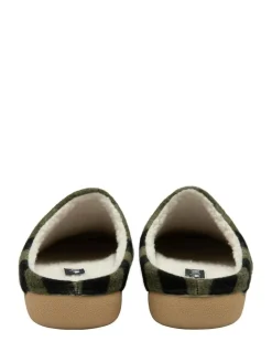 Lotus Green Textile Mule Slippers^ Slippers|Slippers