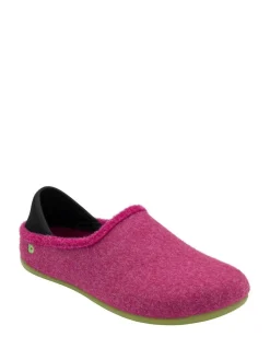 Outlet Lotus Pink Textile Flat Slippers