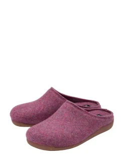Discount Lotus Purple Textile Mule Slippers