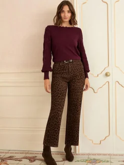 Love & Roses Berry Bobble Stitch Scallop Knit Jumper^Women Nightwear|Knitwear