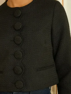 Love & Roses Black Boucle Scallop Blazer^Women Suits & Tailoring|Blazers