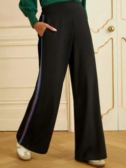 Love & Roses Contrast Side Stripe Wide Leg Trousers^Women Pants