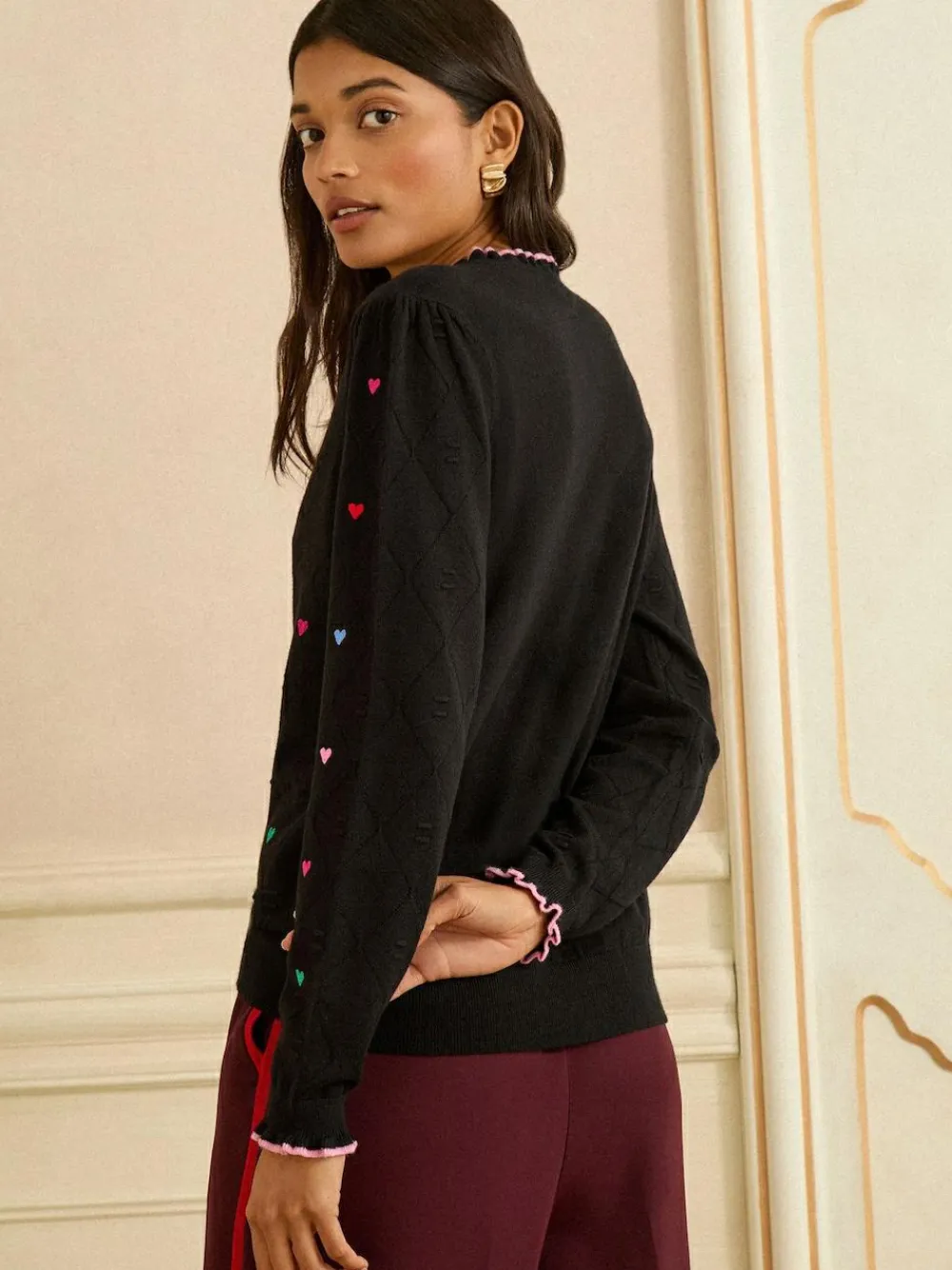 Love & Roses Embroidered Detail Knitted Jumper^Women Nightwear|Knitwear