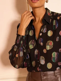 Love & Roses Printed Long Sleeve Shirt^Women Blouses & Shirts