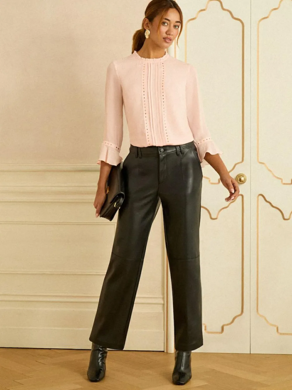 Love & Roses Hardware Detail Flute Sleeve Blouse^Women Tops & T-Shirts|Blouses & Shirts