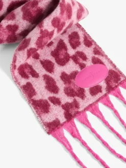 Outlet Love & Roses Burgundy Leopard Print Brushed Scarf