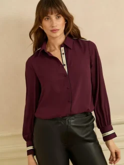 Love & Roses Button Through Long Sleeve Shirt^Women Occasionwear|Blouses & Shirts