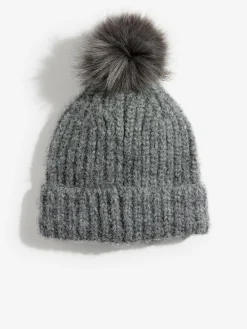 New Love & Roses Grey Cosy Pom Hat