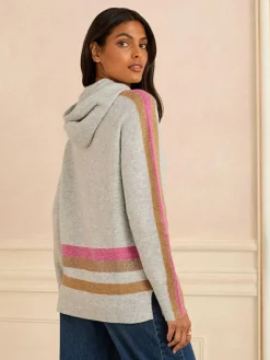 Love & Roses Stripe Metallic Hoodie^Women Hoodies & Sweatshirts|Sportswear