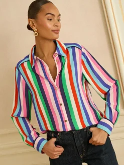 Love & Roses Long Sleeve Button Through Shirt^Women Tops & T-Shirts|Blouses & Shirts