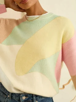 Love & Roses Multicoloured Cosy Print Knitted Jumper^Women Nightwear|Knitwear