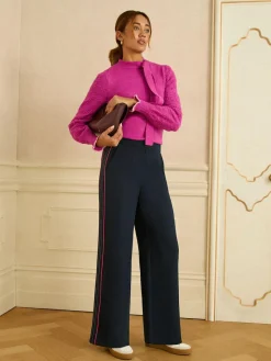 Love & Roses Contrast Side Stripe Wide Leg Trousers^Women Pants