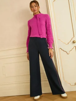 Love & Roses Contrast Side Stripe Wide Leg Trousers^Women Pants