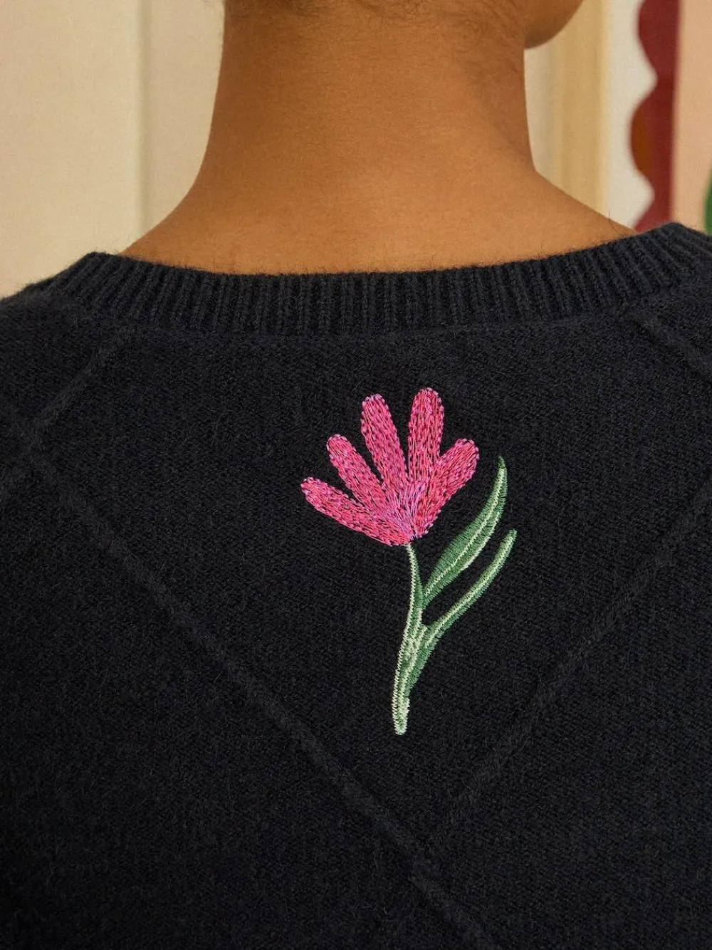 Love & Roses Embroidered Detail Knitted Jumper^Women Nightwear|Knitwear