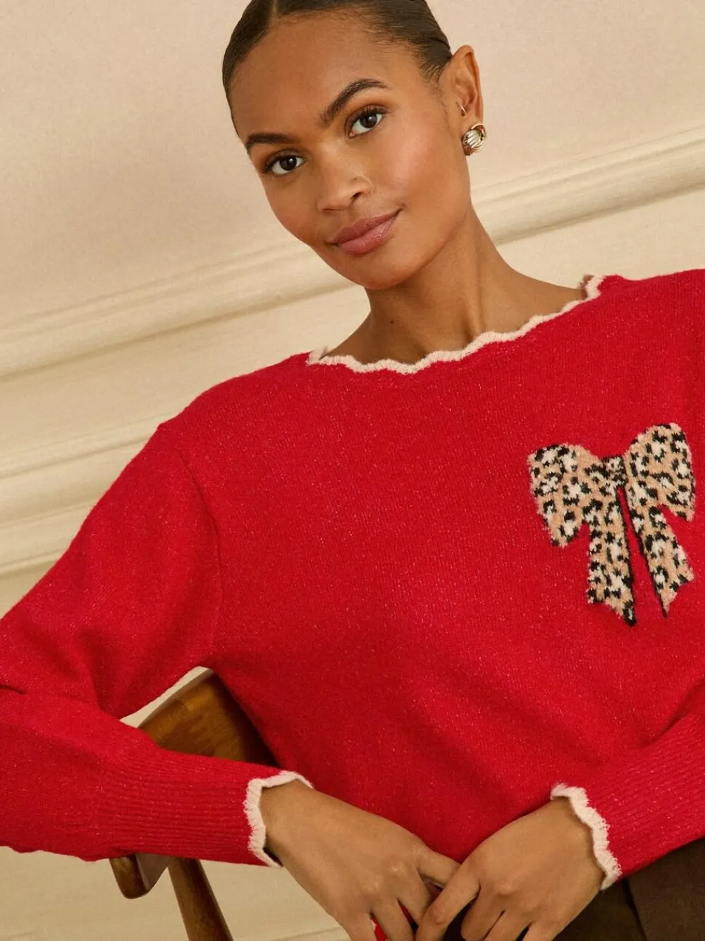 Love & Roses Scallop Knitted Jumper^Women Knitwear|Knitwear